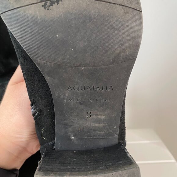 Aquatalia Carie Water Resistant Stretch Suede Bootie black size 8 - Picture 6 of 6